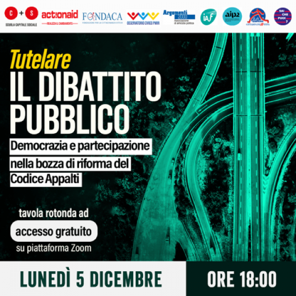 Democrazia e partecipazione nella bozza di riforma del Codice Appalti