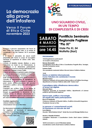 La democrazia alla prova dell'infosfera - Molfetta, sabato 4 marzo 2023