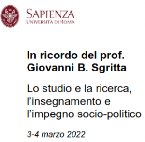 Due giorni a convegno in memoria di Giovanni B. Sgritta