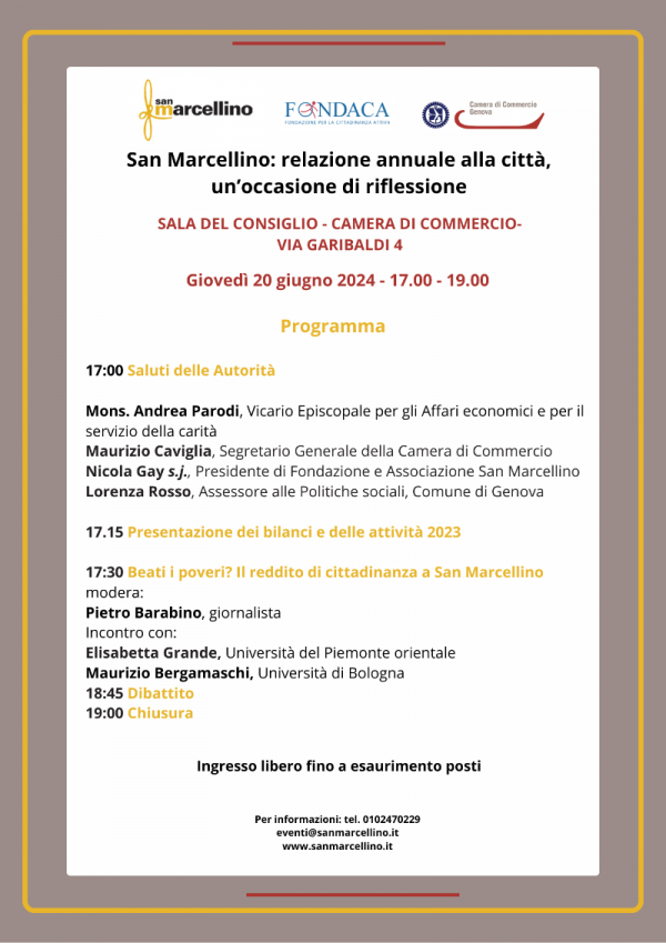 San Marcellino: relazione annuale alla citt&agrave;, un'occasione di riflessione